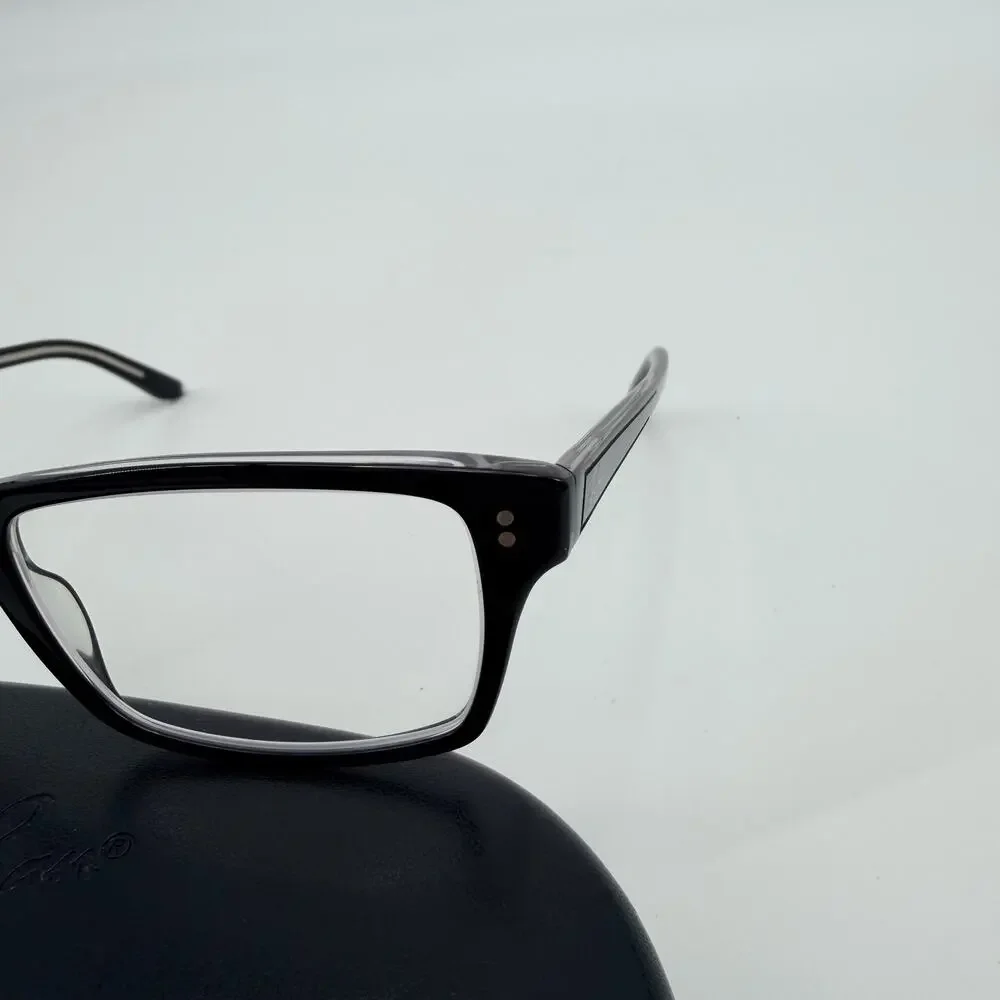 Ray Ban RB 5225 2034 Black on Transparent Rectangle Eyeglasses Frames 54-17-145